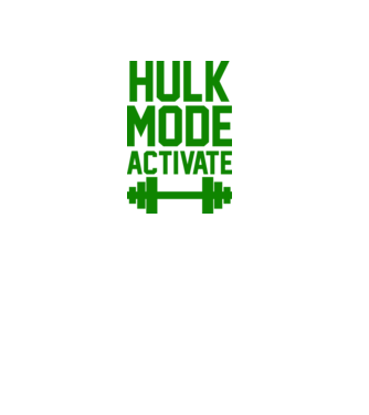 Hulk mode model alb pe tricou
