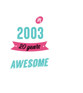 MADE IN 2003 model negru pe tricou