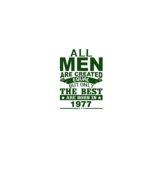 All men are created - 1977 model roșu pe tricou