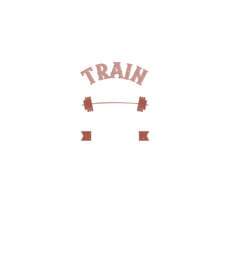 Train Hard model negru pe tricou