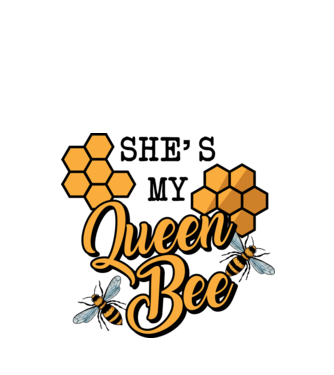 Queen Bee model turcoaz pe tricou