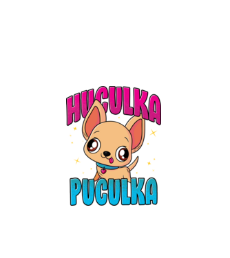 Huculka Puculka chivava model negru pe tricou