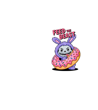 Feed the beast model galben neon pe tricou