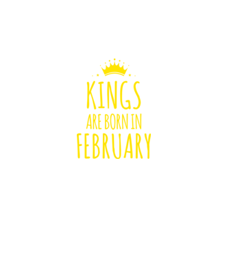 Kings are born in - February model gri închis pe tricou