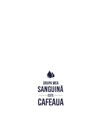 Grupa mea sanguină este cafeaua model roz deschis pe tricou