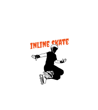TR inlineskate model negru pe tricou