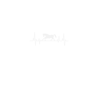 horse heartbeat model negru pe tricou