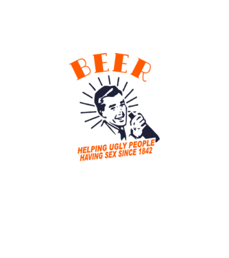 beeer model alb pe tricou