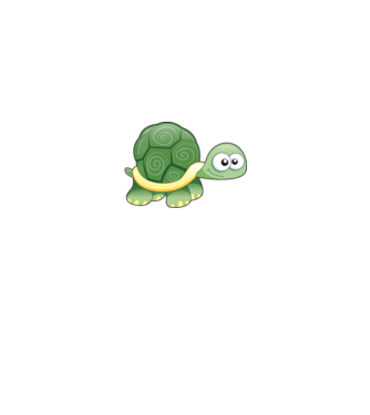 Turtle model turcoaz pe tricou
