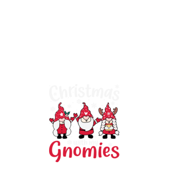 Christmas with my gnomies model negru pe tricou