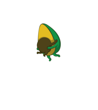 Avocado model alb pe tricou