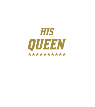 His Queen model negru pe tricou