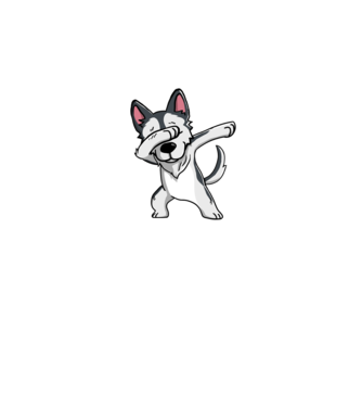Husky DAB model albastru închis pe tricou