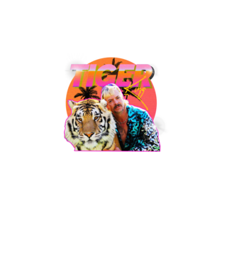RETRO TIGER KING model turcoaz pe tricou