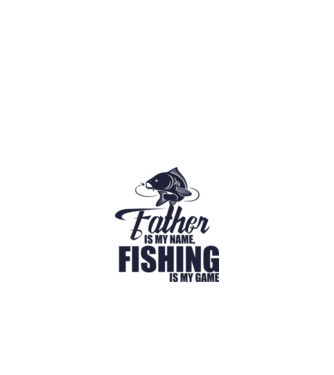 Father is my name, fishing is my game model alb pe tricou