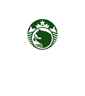 Bear Bucks model alb pe tricou