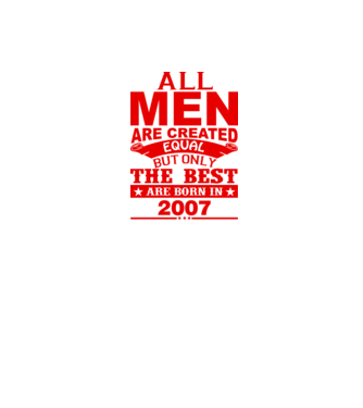 All men are created - 2007 model alb/roșu pe tricou