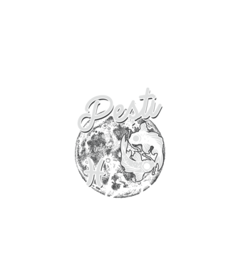 Zodiac bărbat PEȘTI retro model negru pe tricou