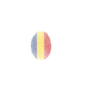 România fingerprint model negru pe tricou