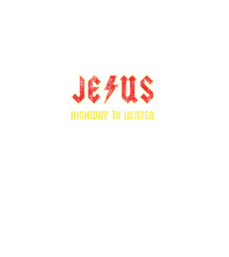JESUS HIGHWAY TO HEAVEN model negru pe tricou