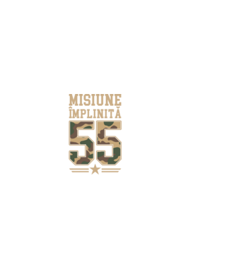 Misiune împlinită 55 model negru pe tricou