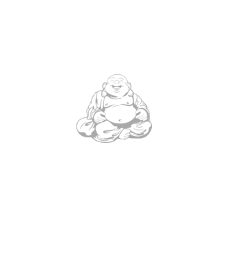 fat buddha model negru pe tricou