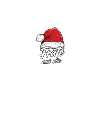 frate mai mic Santa Hat model negru pe tricou