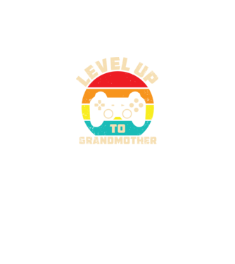Level Up Grandmother model negru pe tricou
