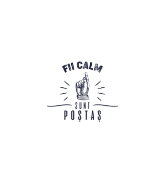 Fii calm, sunt poștaș model gri pe tricou