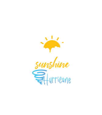 June Girls are Sunshine mixed with a little Hurricane model negru pe tricou