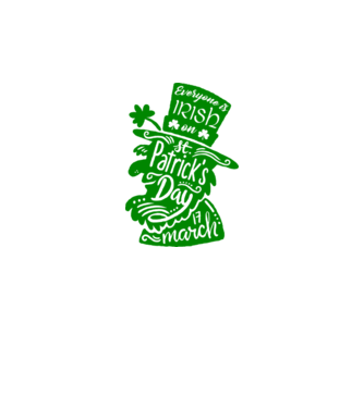 Everyone is irish leprechaun model alb pe tricou
