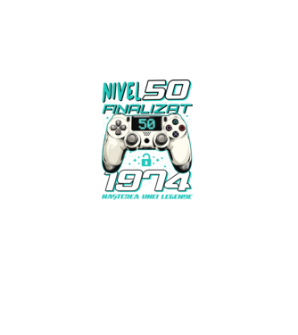 Nivel finalizat 50 1975 model negru pe tricou