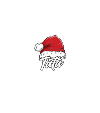 tată Santa Hat model negru pe tricou