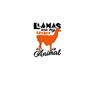 Llamas are my spirit animal model alb pe tricou