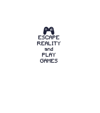 Escape reality model alb pe tricou