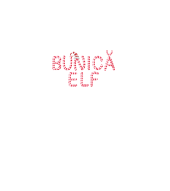 bunică elf model negru pe tricou