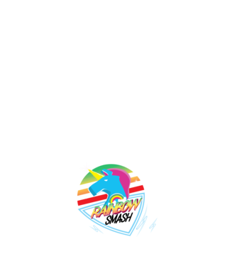 Rainbow smash model negru pe tricou
