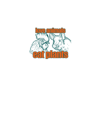 love animals model alb pe tricou