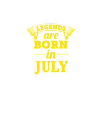 Legends are born in July model negru pe tricou
