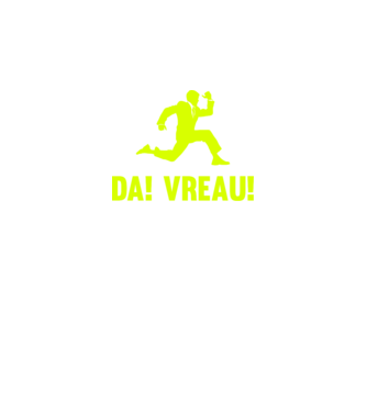 da! vreau! model negru pe tricou