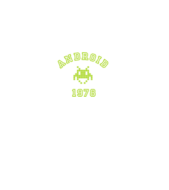 android model negru pe tricou