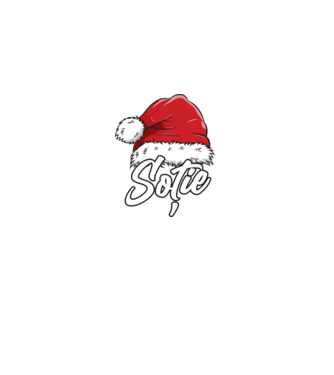 soție Santa Hat model negru pe tricou