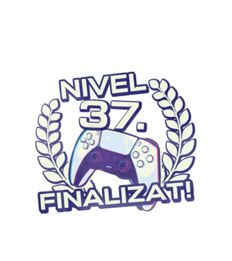 Nivel 37 finalizat! model alb pe tricou