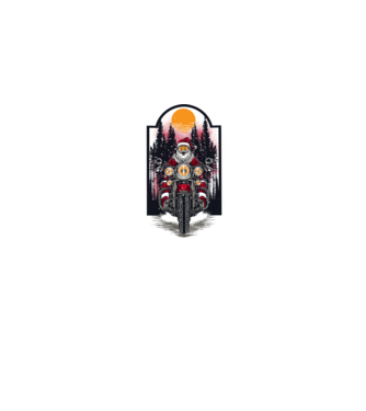 Motor santa model gri pe tricou