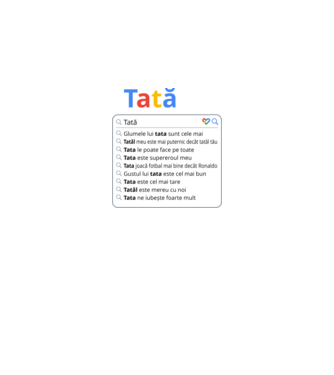 căutare Google Tată model negru pe tricou
