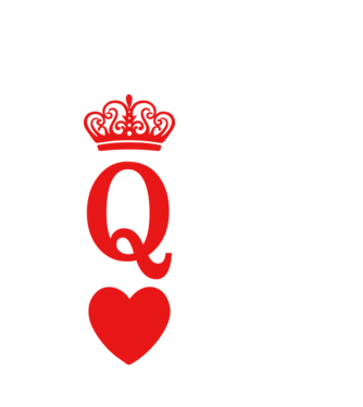 Queen model alb pe tricou