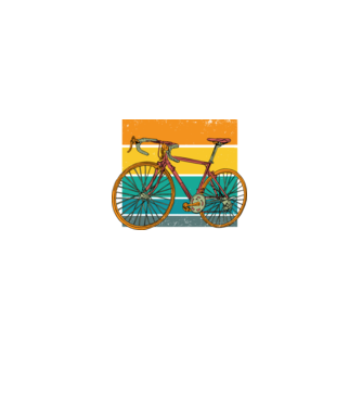 Retro bike model negru pe tricou