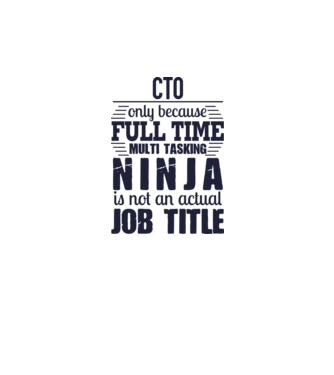 CTO-full time ninja model alb pe tricou