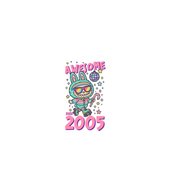 Awesome since 2005 - Labubu model nisipiu pe tricou