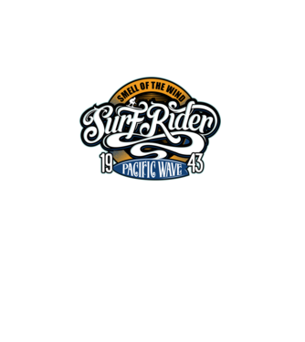 Surf Rider model turcoaz pe tricou